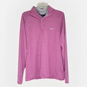 Peter Millar Crown Crafted Stealth Performance Quarter Zip Pullover Pink Size L